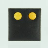 Ohrstecker Rund Bernstein�milchig