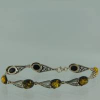 Armband Jugendstil Bernstein gr�n
