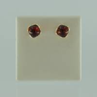 Ohrstecker Kugel Bernstein braun