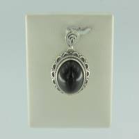 Anh�nger Bernstein in Jugendstil rot