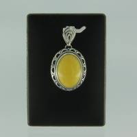 Anh�nger Jugendstil Bernstein milchig