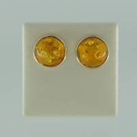 Ohrstecker Rund Bernstein�zitrone