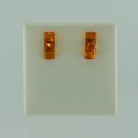 Ohrstecker R�hrchen Bernstein braun