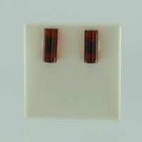 Ohrstecker R�hrchen Bernstein rot