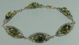 Armband Jugendstil Bernstein gr�n