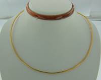 Halsreif  1,3 mm., Silber 925 vergoldet