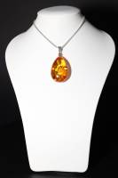 Anh�nger Tropfenform Bernstein braun