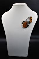 Brosche Bernstein braun