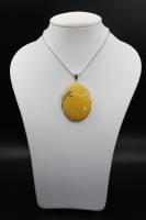 Anh�nger Bernstein milchig (gelb)