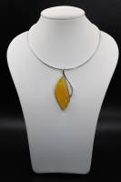 Anh�nger Bernstein milchig (gelb)