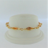 Armband Bernstein braun Silber vergoldet