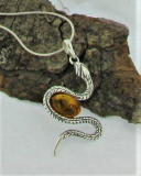 Anh�nger Schlange Bernstein braun