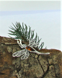 Anh�nger Libelle Bernstein braun