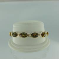 Armband Oval Bernstein gr�n