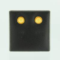 Ohrstecker Rund Bernstein�milchig Silber vergoldet