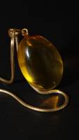 Anh�nger Bernstein zitrin Silber vergoldet