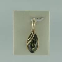 Anh�nger Oval Bernstein gr�n