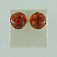 Ohrstecker Rund Bernstein�braun