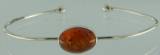 Armreif Oval Bernstein braun