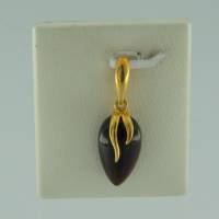 Anh�nger Tropfen Bernstein rot