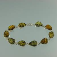 Armband Tropfen Bernstein gr�n