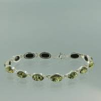 Armband Oval Bernstein gr�n