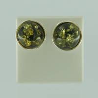 Ohrstecker Rund Bernstein�gr�n