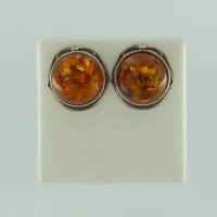 Ohrstecker Rund Bernstein�braun