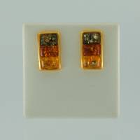 Ohrstecker Rechteck Bernstein mix