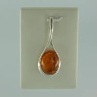 Anh�nger Oval Bernstein braun