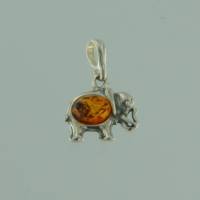 Anh�nger Elefant Bernstein braun