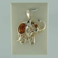 Anh�nger Elefant Bernstein braun