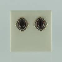 Ohrstecker Jugendstil Bernstein rot