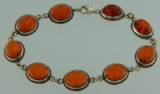 Armband Jugendstil Bernstein rot