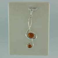 Anh�nger Violinschl�ssel Bernstein braun